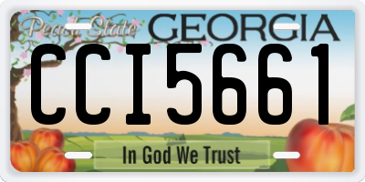 GA license plate CCI5661