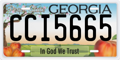 GA license plate CCI5665