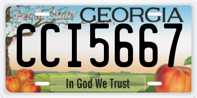 GA license plate CCI5667