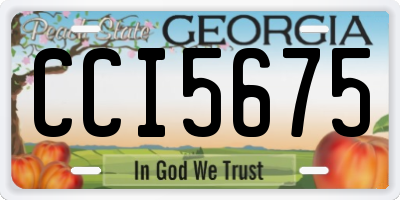 GA license plate CCI5675