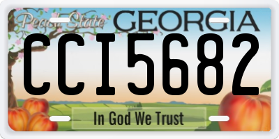 GA license plate CCI5682