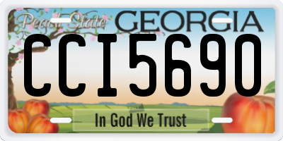 GA license plate CCI5690