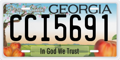 GA license plate CCI5691
