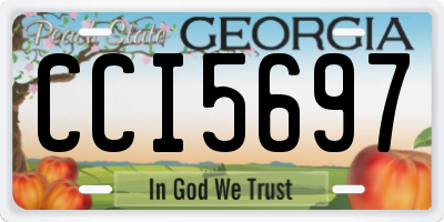GA license plate CCI5697