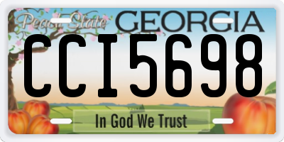 GA license plate CCI5698