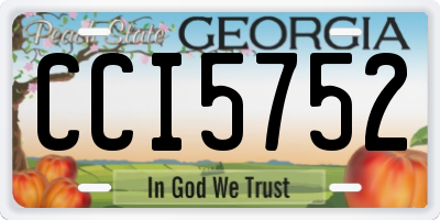 GA license plate CCI5752