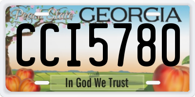 GA license plate CCI5780