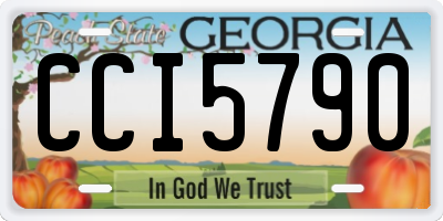 GA license plate CCI5790