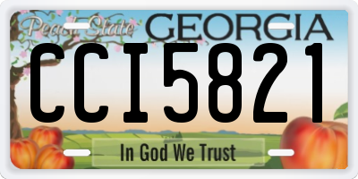 GA license plate CCI5821