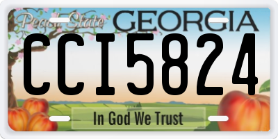 GA license plate CCI5824