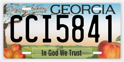 GA license plate CCI5841