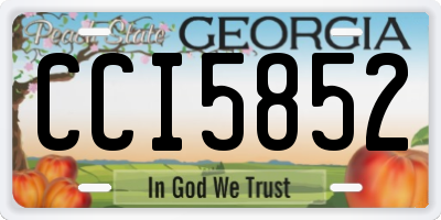 GA license plate CCI5852