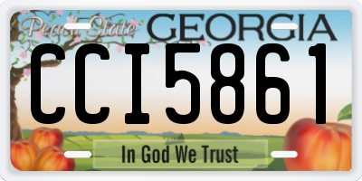 GA license plate CCI5861