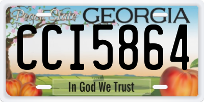 GA license plate CCI5864