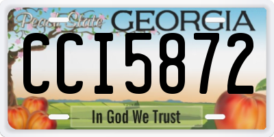 GA license plate CCI5872