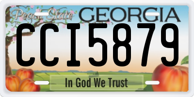 GA license plate CCI5879