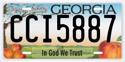GA license plate CCI5887