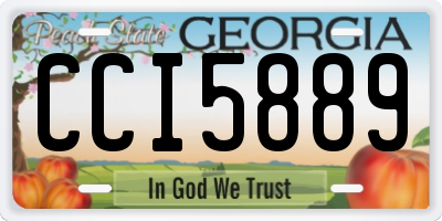 GA license plate CCI5889