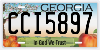 GA license plate CCI5897