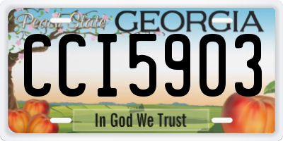 GA license plate CCI5903