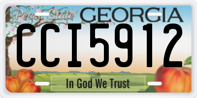 GA license plate CCI5912