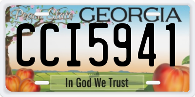 GA license plate CCI5941