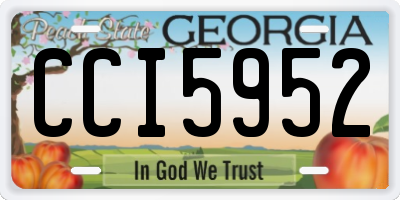 GA license plate CCI5952