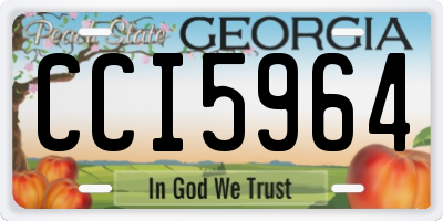 GA license plate CCI5964