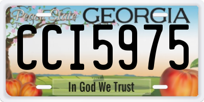GA license plate CCI5975