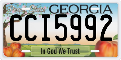 GA license plate CCI5992