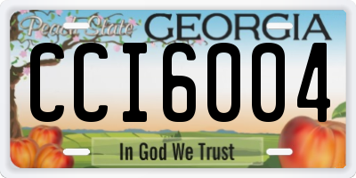 GA license plate CCI6004