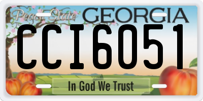 GA license plate CCI6051