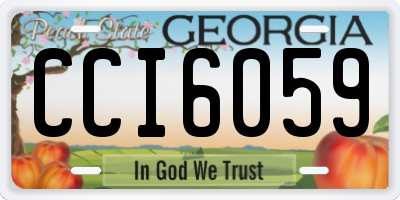 GA license plate CCI6059