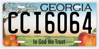 GA license plate CCI6064