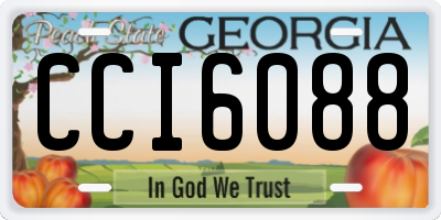 GA license plate CCI6088