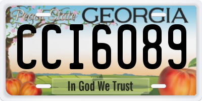 GA license plate CCI6089