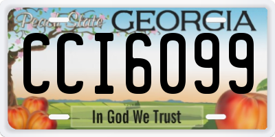 GA license plate CCI6099
