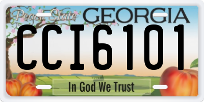 GA license plate CCI6101