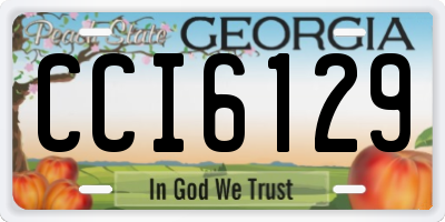GA license plate CCI6129