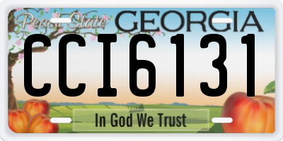 GA license plate CCI6131