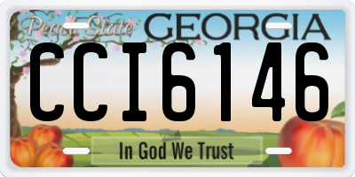GA license plate CCI6146