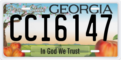 GA license plate CCI6147