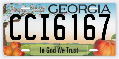 GA license plate CCI6167