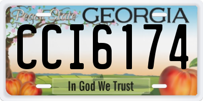 GA license plate CCI6174