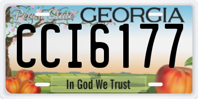GA license plate CCI6177