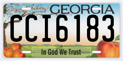 GA license plate CCI6183