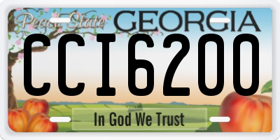 GA license plate CCI6200