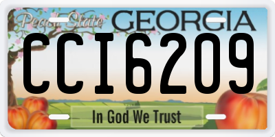 GA license plate CCI6209