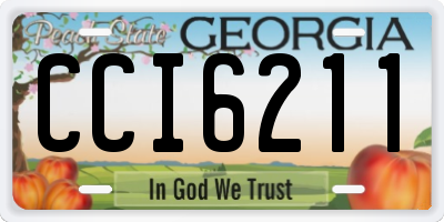 GA license plate CCI6211