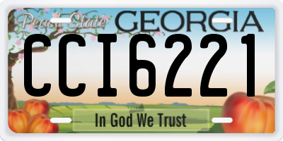 GA license plate CCI6221